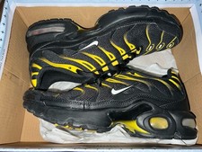 Nike TN Air Max Plus Black Yellow Size 5Y Used