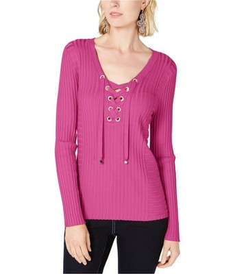 I.N.C Womens Ribbed Rhinestone Pullover Sweater