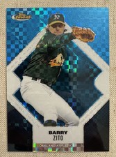 2006 Topps Finest Barry Zito #122 Blue X-Fractor 141/150 Athletics