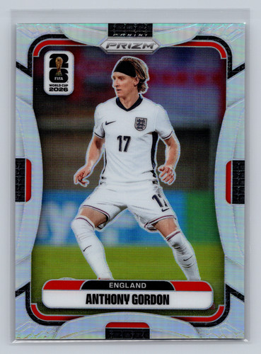 Anthony Gordon 2026 Panini Prizm World Cup Silver Prizm #105