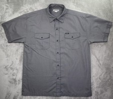 Rusty Shirt Mens XL Gray Short Sleeve Button ...