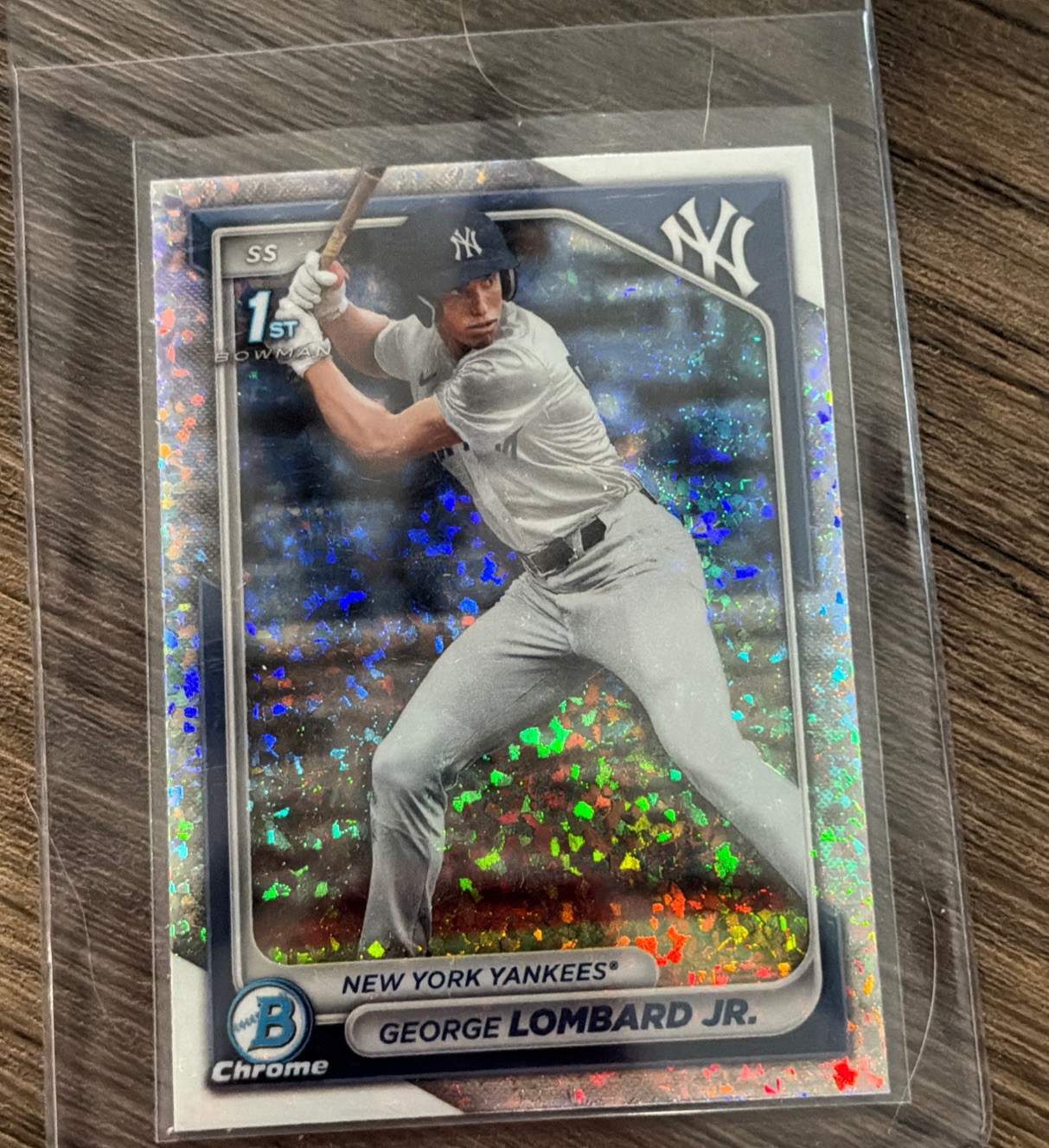 GEORGE LOMBARD JR 1st Bowman Chrome Mini-Diamond Refractor 2024 Bowman Yankees