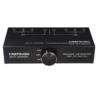 B073 1-IN 3-OUT Audio Switch Fully Balanced XLR Signal Selector Passive Selector