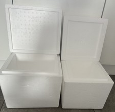 2 große Styroporboxen, Isolierkiste, kalte Getränke, Thermo, Essen warm Sommer
