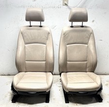 Oem Bmw E90 335 Sedan Front Driver Passenger Sport Seats Oyster Leather Set Oem Bmw E90 335 Sedan Front Driver Passenger Sport Seats Oyster Leather Set
