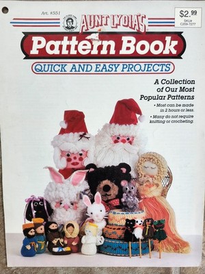 Aunt Lydia's Pattern Book #551 Quick & Easy Projects Santa Claus bleach bottle