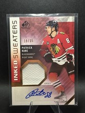 Upper Deck SP Game Used Auto Jersey Patrick Kane /35 Blackhawks Inked Sweaters
