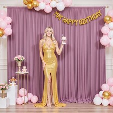 10x10 Ft Dusty Pink Backdrop Curtain Wrinkle Free Rose Photo Drapes Parties