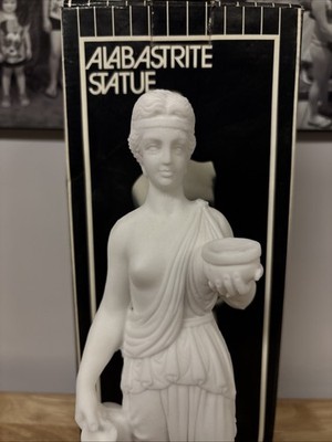 Vintage Action Industries Hebe Goddess Of Youth Cupbearer Statue Alabastrite