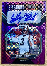 BOBBY HEBERT 2022 Panini Prizm SENSATIONAL SIGNATURES Purple Power Auto SP 02/49