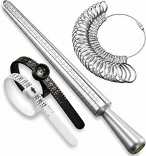 Ring Sizer Measuring Tool Set with Finger Sizer Mandrel, Ring Gauge for Jewelry