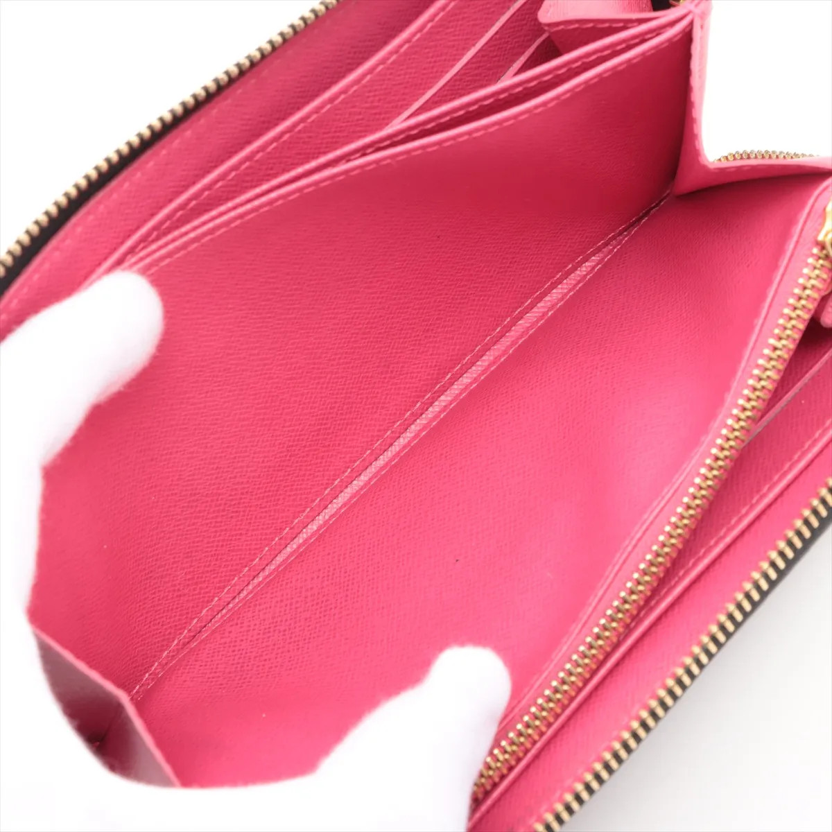 Louis Vuitton Multicolor Zippy Wallet M60243 Black Zip Round Wallet thumbnail 7