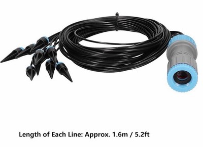 Irrigation Made Easy 160cm Black Sprinkler with 10 Water Outlets for Gardens