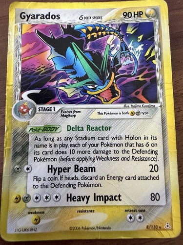 Pokemon TCG Gyarados 8/110 Delta Species Holo Rare EX Holon Phantoms 2006 DMG