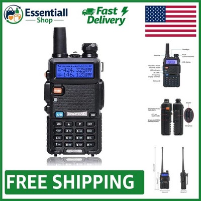 Professional Dual Band Walkie Talkie with 128 Channels and Emergency Features