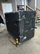 Large Black Multipurpose Padded Case with Wheels, Foam, Carry Handles