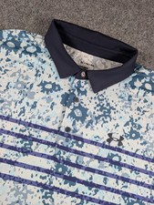 Under Armour The Playoff Polo Shirt Mens XL Blue Camo All Over Print Golf