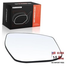 Right Passenger Side Mirror Glass with Backing Plate Compatible with Nissan