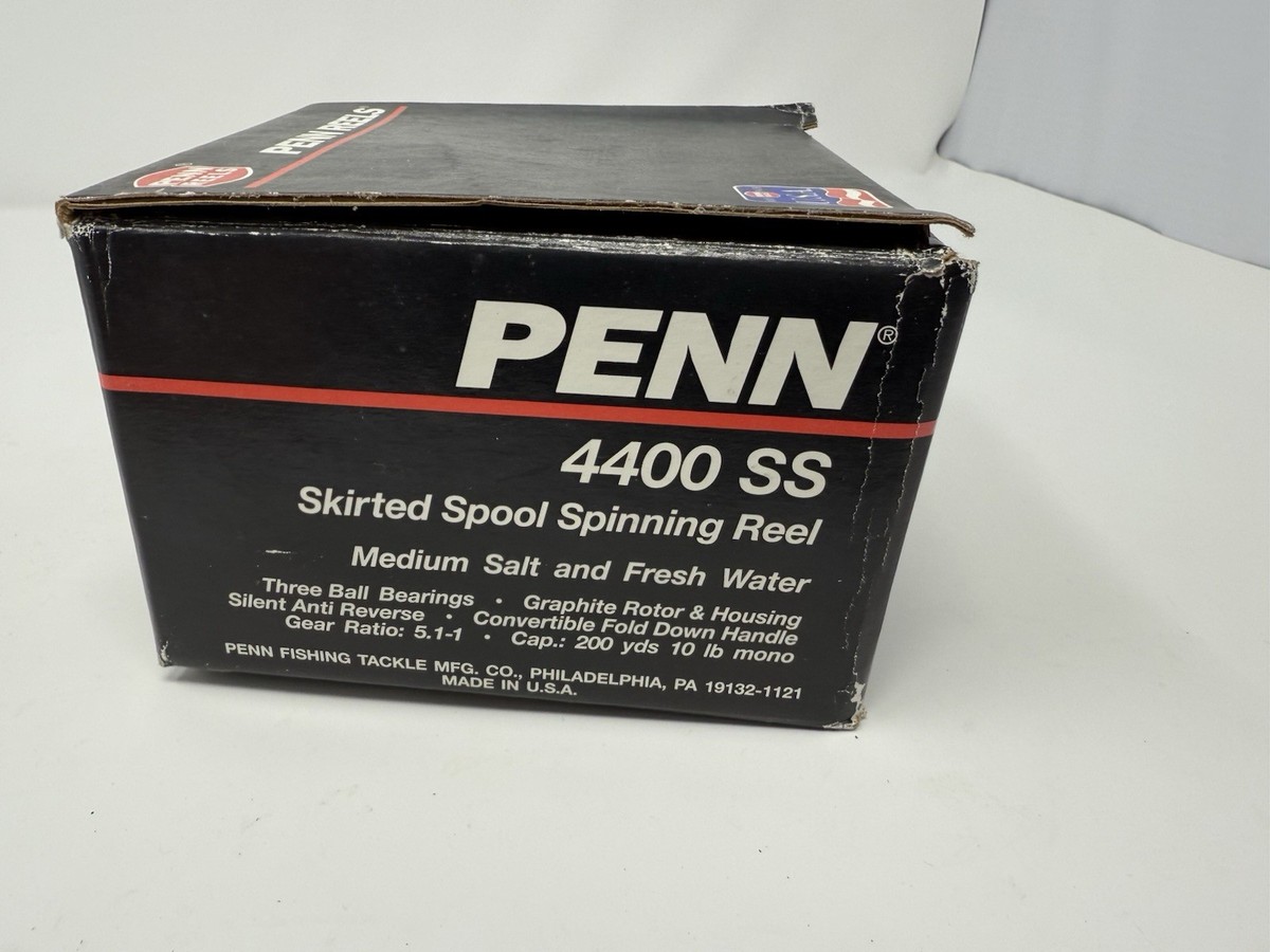 NOS PENN 4400SS SPINNING REEL COMPLETE IN BOX (TOUGH FIND) New In