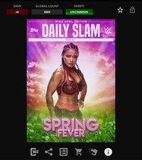 DIGITAL Topps WWE DAILY SLAM 21 APRIL SPRING FEVER Pink - XIA LI 8069cc