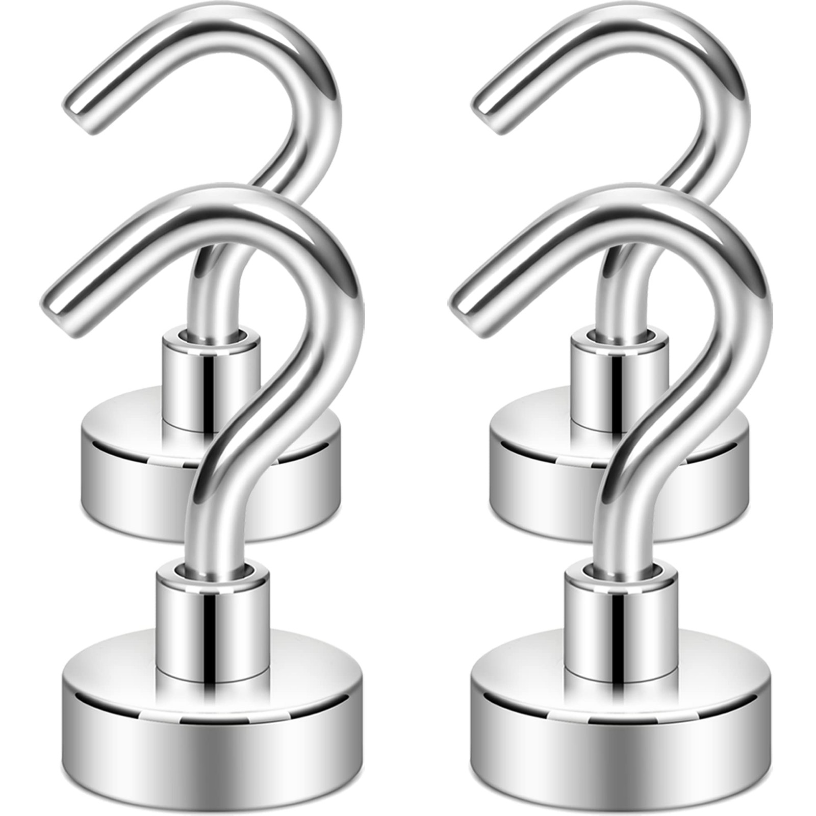 Magnetic Hooks,30lb Heavy Duty Earth Magnets with Hook for Refrigerator, Extr...