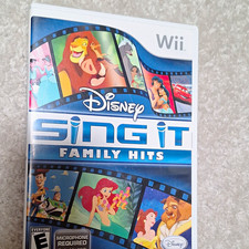 Disney Sing It Family Hits Nintendo Wii Disc & Case w/ Manual E 2009