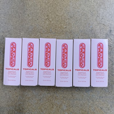 6 Pack- Faded Topicals Brightening -Clearing Serum 15 ml ORIGINAL-From   New