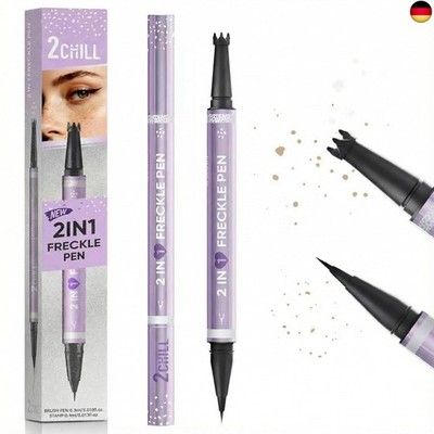 2CHILL Wasserdichter 2 in 1 Freckles Pen, Langanhaltender Sommersprossen Stift,