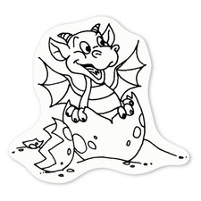 Aufkleber Sticker "Schlüpfender Baby Drache" (DW012962)