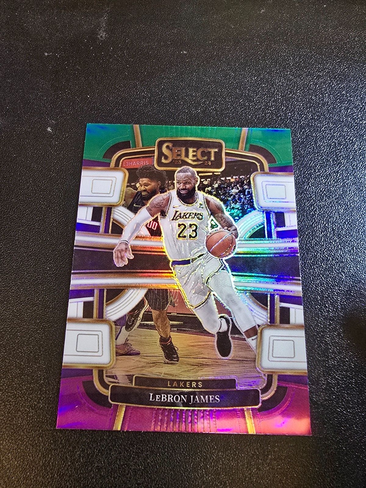 2023-24 Panini Select - Concourse LeBron James #66 Green White Purple Prizm