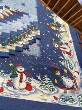 CHRISTMAS TABLECLOTH AND 20 NAPKINS NEW OLD STOCK 84 X 62"