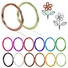 12 Rolls Colored Aluminum Craft Wire, Beading Craft 18 Gauge Wire for Jewelry...