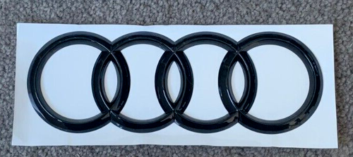 AUDI Q7 SQ7 Rear Ring Emblem GLOSS BLACK Sign Logo Trunk Lid - Foto 14