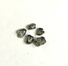 Big Raw Diam 4.09ct 5 Pcs Lot Black Gray Sparkling Natural Irregular Shape Gift