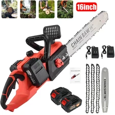 Cordless Electric Chainsaw, 16 Inch Chainsaw with Brushless Motor & Quiet 1350W