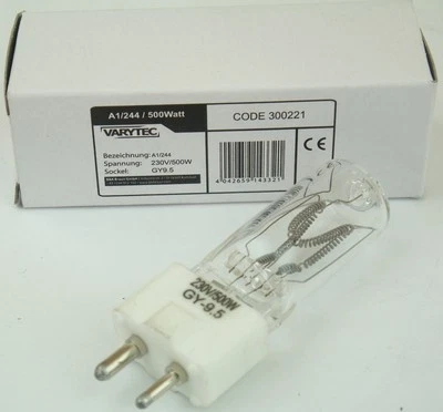 VARYTEC 500W 230V Leuchtmittel A1 Sockel Gy-9,5 Gy 9,5 für Raylight PAR 64 / 56