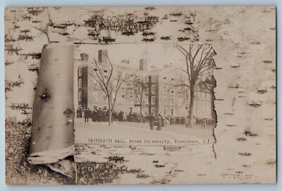 Providence Rhode Island RI Postcard RPPC Photo University Hall Brown University