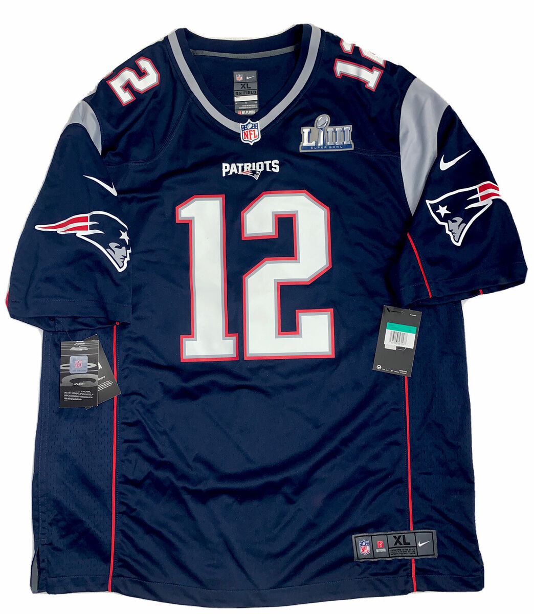 New Tom Brady Mens XL New England Patriot Super Bowl 53 Nike New Tom Brady Mens XL New England Patriot Super Bowl 53 Nike