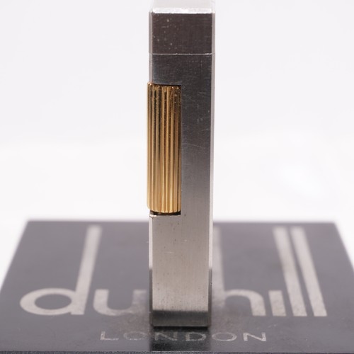 Seltenes Dunhill Feuerzeug gebürstete Silberplatte_Ultraschall gereinigt_Funktioniert - Bild 4 von 18