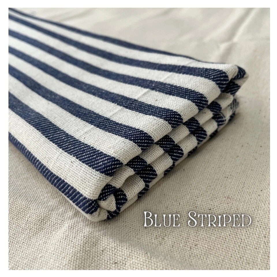 Tela de lino a rayas por yarda, tela de lino lavado para decoración del hogar 90 pulgadas de ancho Foto 3 de 4