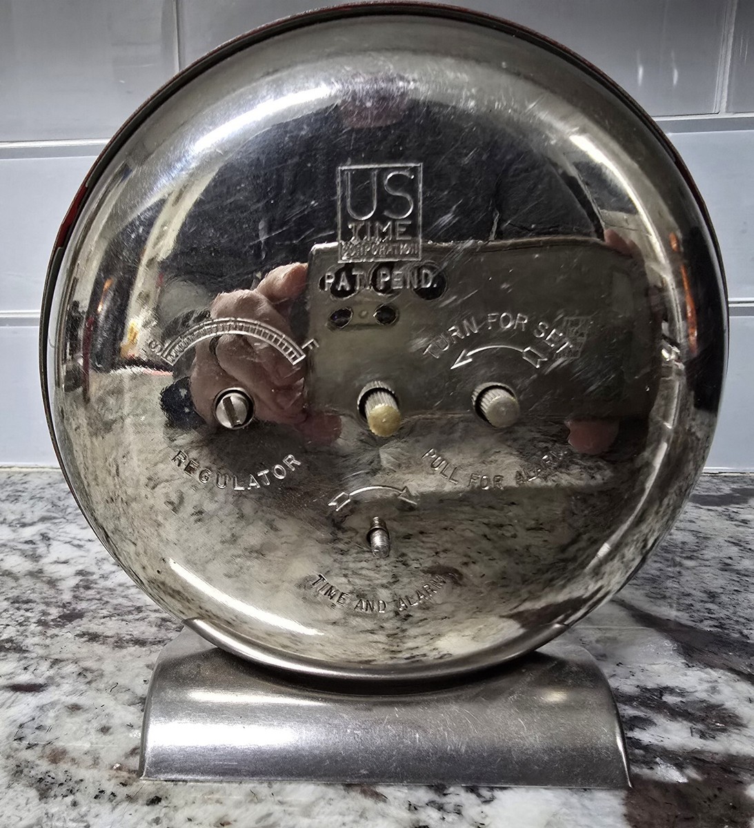 あゆーしか　WATERBURY　1878年製　置時計　C　R8611 Vintage Waterbury Alarm Clock ▪︎ Rare Color ~ Classic Style