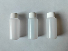 1 oz HDPE Cylinder Round Plastic Bottles w/Screw-On Caps 3 count 
