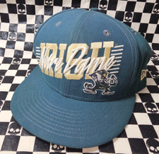 Vintage Notre Dame Irish Baseball Trucker Hat Cap Snapback New Era Fitted 7 