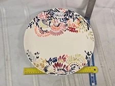 Crate and Barrel Kelly Ventura Zinnia Blooms Large Platter 13"