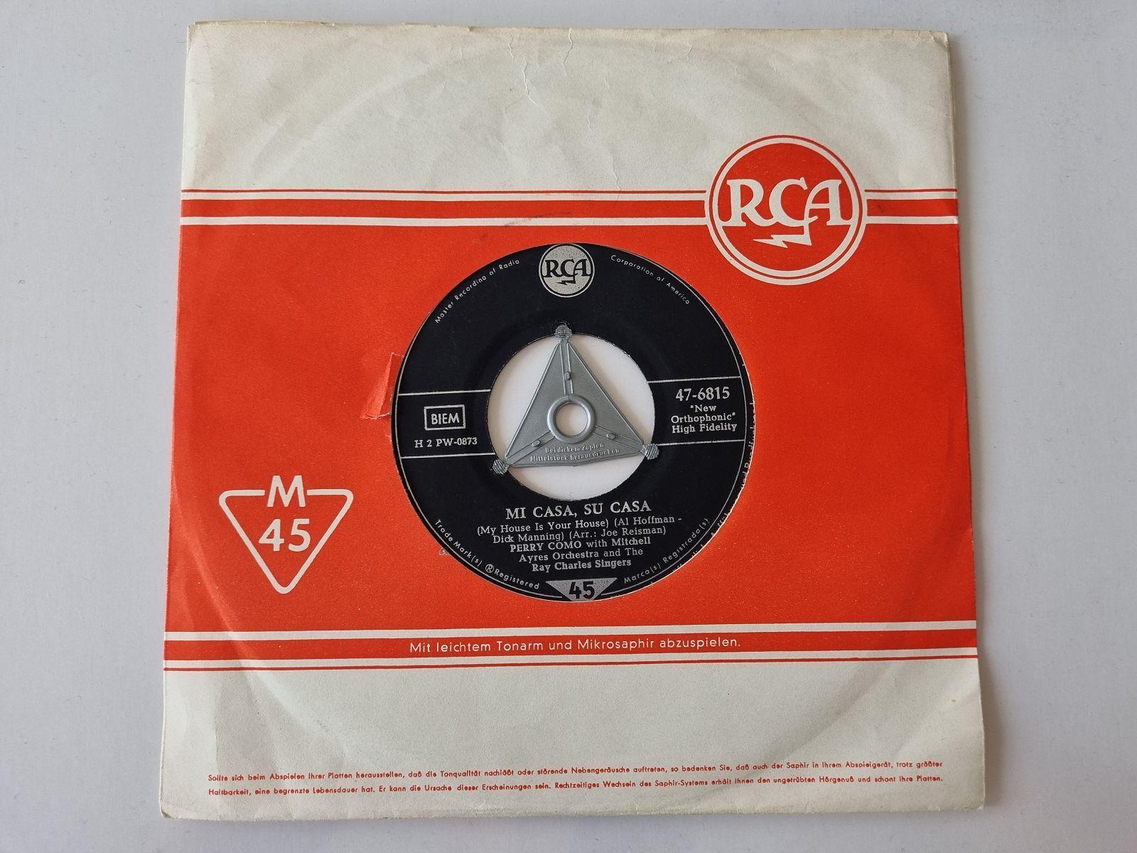7"" Single Perry Como - Mi casa, su casa/ Round and round Vinyl Germany