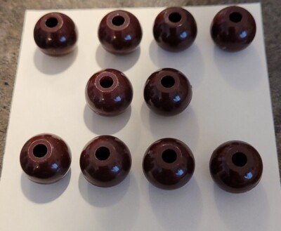 1978 Lakeside Score Four Game Replacement Parts Plastic Brown Beads (10)