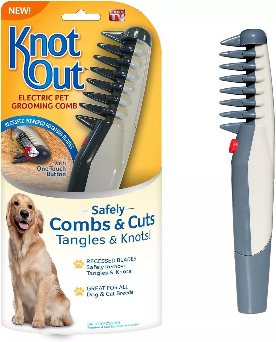 Knot Out Electric Pet Grooming Cats Dogs Combs Cuts tangles knots Battery