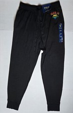 Polo Ralph Lauren Sleep Jogger Pants Mens Medium Black Rainbow MSRP 55 NEW NWT