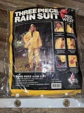 New Mid West Contractor Weight Three Piece Rain Suit Size XL