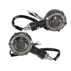 2x Mini Motorcycle Bullet LED Turn Signals Indicator Brake Running Lights Amber